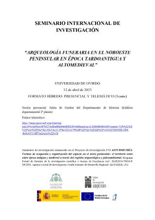 Image Seminario de arqueología funeraria en época tardoantigua y alto medieval
